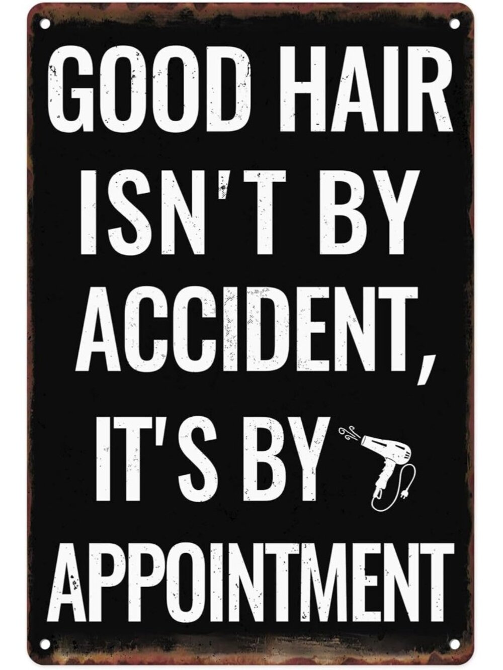 Metal Sign, Tin, 12 X 8 Inch, For Wall Decor Barbershop Hair